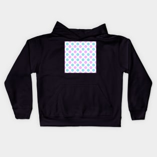 Lilac and Blue Circles Polka Dot Pattern Kids Hoodie